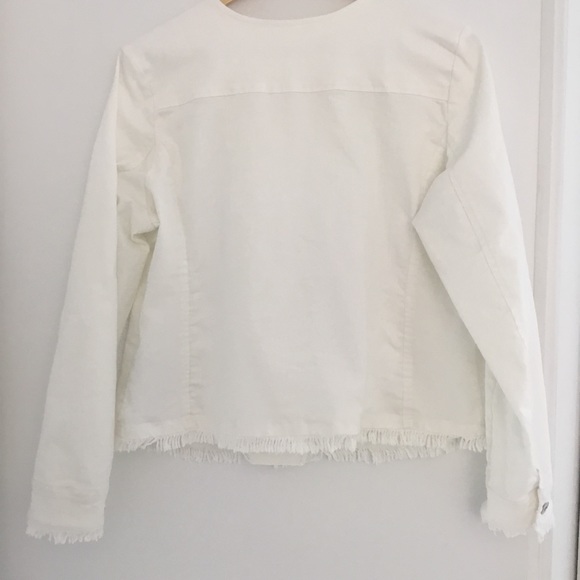 Diane Gilman | Women’s Moto Jacket, off white, size large. - Picture 3 of 15